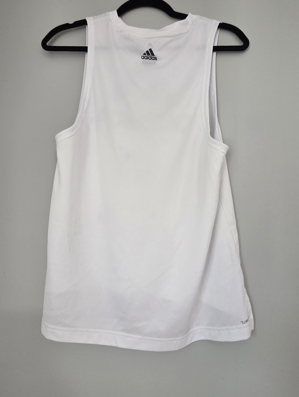 adidas White Tank Top with Black Logo - Picture 6 of 7